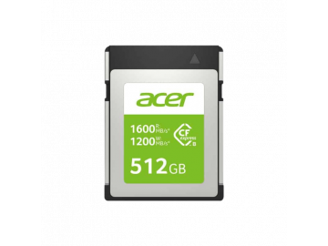Acer CFE100 CFexpress Type B – Tốc Độ Đọc 1600 MB/s, Ghi Lên Đến 1200 MB/s, Dung Lượng 128–512 GB